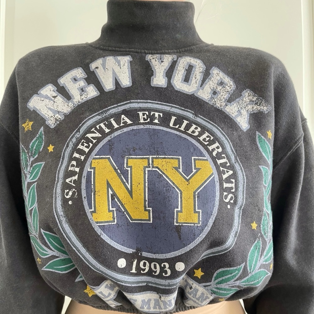 Crop High Neck Sweater | Vintage